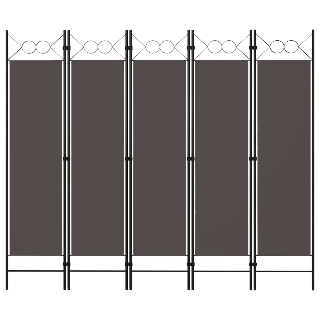 5-Panel Room Divider Anthracite 200x180 cm